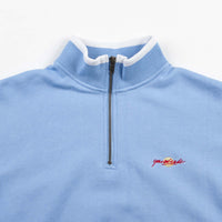 Yardsale Dipped Quarter-Zip Sweatshirt - Baby Blue thumbnail