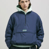 Yardsale Reversible Half-Zip Puffer Jacket - Navy / Black | Flatspot