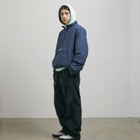 Yardsale Reversible Half-Zip Puffer Jacket - Navy / Black | Flatspot