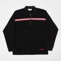 Yardsale Ribbed Polo Shirt - Black thumbnail