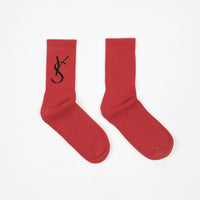 Yardsale Script Socks  - Wine Red thumbnail