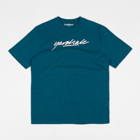 Yardsale Script T-Shirt - Cyan / White thumbnail
