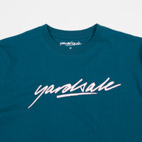 Yardsale Script T-Shirt - Cyan / White thumbnail