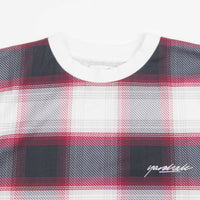 Yardsale Shadow Plaid T-Shirt - White / Red thumbnail