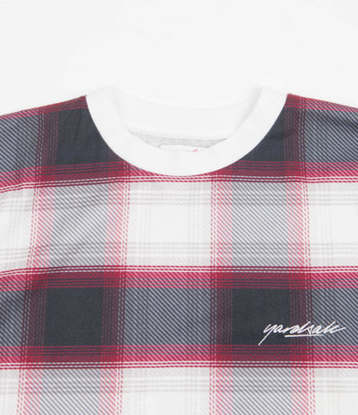 Yardsale Shadow Plaid T-Shirt - White / Red