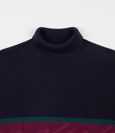 Yardsale South Bay Roll Neck Knitted Sweatshirt - Indigo