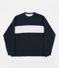 Yardsale Embossed Fleece Sweatshirt - Navy / Cream