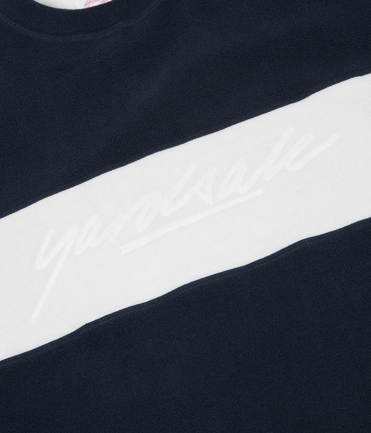 Yardsale Embossed Fleece Sweatshirt - Navy / Cream | Flatspot 