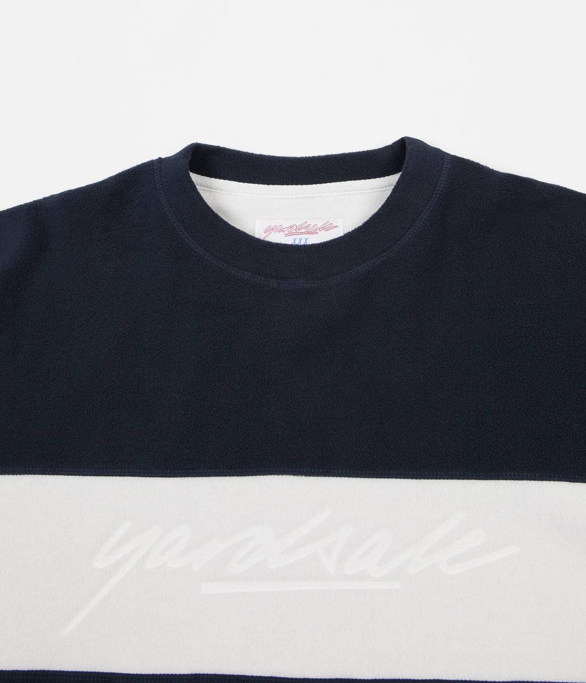 Yardsale Embossed Fleece Sweatshirt - Navy / Cream | Flatspot 