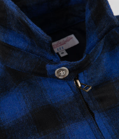 Yardsale Tartan Harrington Jacket - Blue / Black
