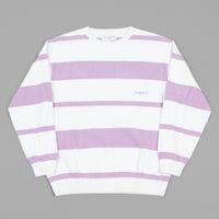 Yardsale Henry Knit Crewneck Sweatshirt  - Lavender / White thumbnail