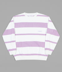 Yardsale Henry Knit Crewneck Sweatshirt  - Lavender / White