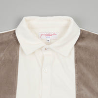 Yardsale Velour Club Shirt - Cream / Moss thumbnail