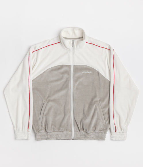 Yardsale Velour Track Jacket - Cream | Flatspot