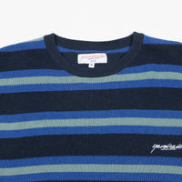 Yardsale Lloyd Knit Long Sleeve Sweatshirt - Indigo / Mint thumbnail