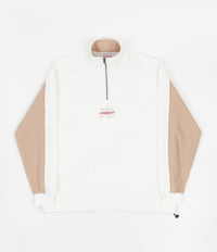 Yardsale YS 1/4 Zip Sweatshirt - Cream / Brown